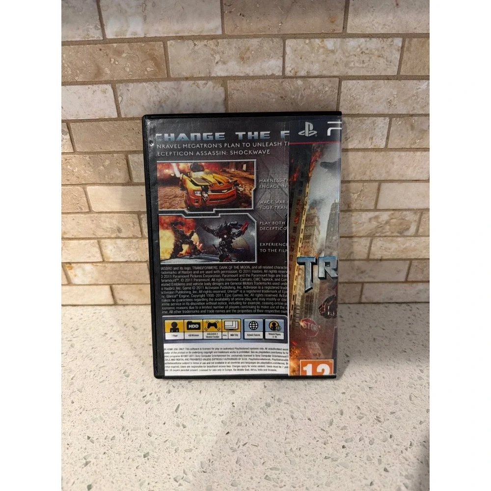 Transformers Dark of‎ the Moon PS3 Game No Original Case